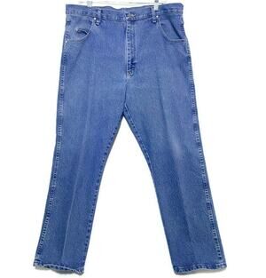 Wrangler Men's Jeans 38x30 Blue Straight Leg Regular Fit Denim Pants